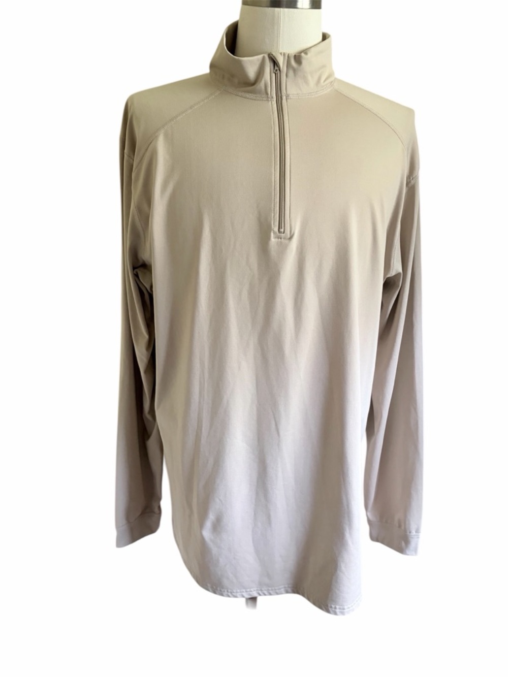 XGO XL light Beige Quarter-Zip Long Sleeve Pullover